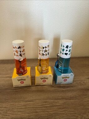Pokémon Fragrance Sprays - Orange, Yellow, Blue bundle of 3
